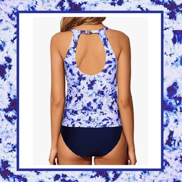 NWT Yonique 2pc Tie Dye Tankini - Picture 2 of 12